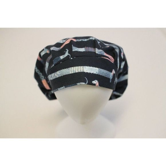 Dachshunds Dogs Bouffant Surgical Dental Scrub Cap Chemo Hat - Picture 2 of 4